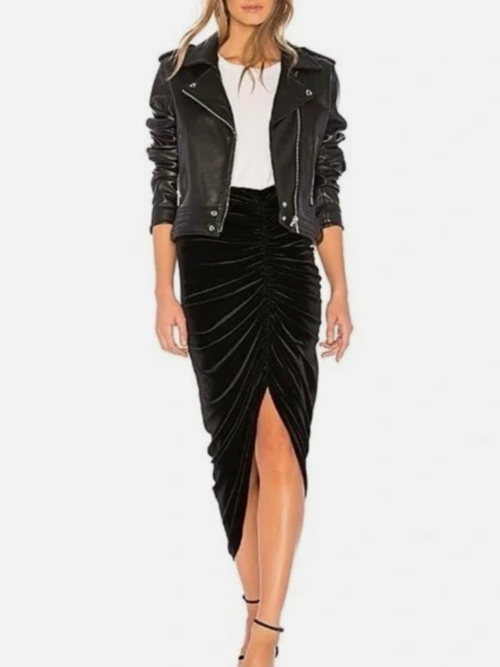 NWT Bailey 44 Ruched Tulip Midi Skirt
